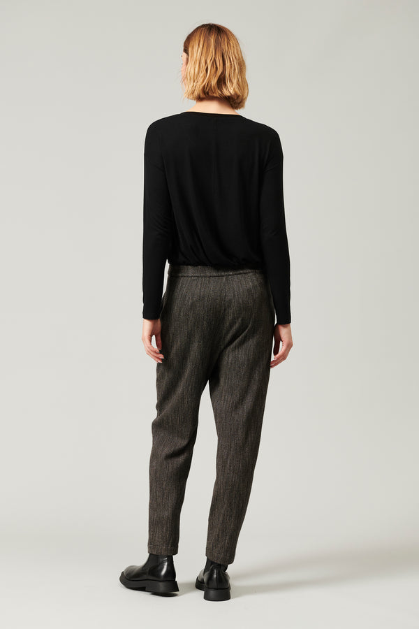 Transit Par Such Pantalone comfort fit con elastico dietro in microfantasia di misto la – Transit Hotsell