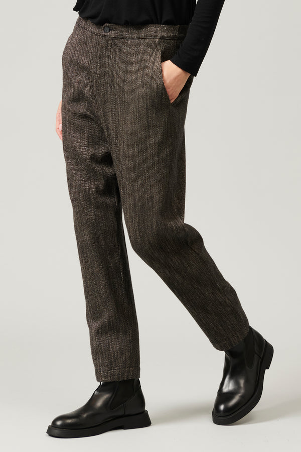 Transit Par Such Pantalone comfort fit con elastico dietro in microfantasia di misto la – Transit Hotsell