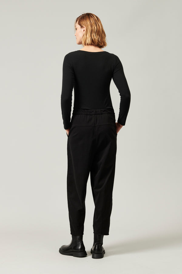 Transit Par Such Pantalone ampio linea bombé con elastico sul dietro in tencel modal e – Transit Vendita Calda