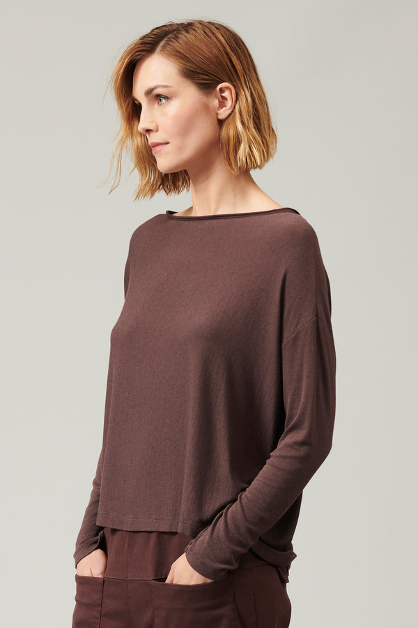 Transit Par Such T-shirt vestibilità over in costina di jersey misto modal. indossabile – Transit I Più Venduti