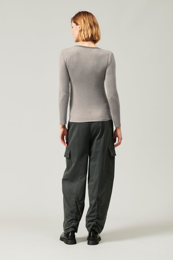Transit Par Such T-shirt scollo a v slim fit in jersey di modal stretch | 1013.CFDTRYI1 – Transit Italy