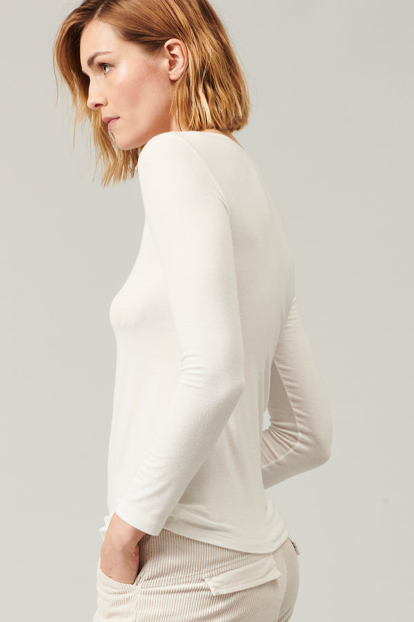 Transit Par Such T-shirt scollo a v slim fit in jersey di modal stretch | 1013.CFDTRYI1 – Transit Vendita