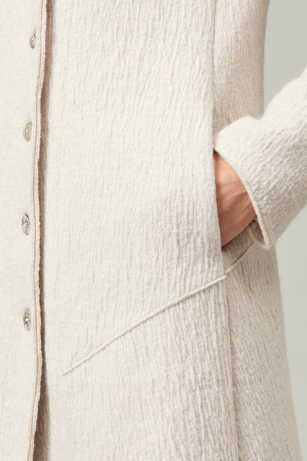 Transit Par Such Cappotto lungo slim fit in maglia di lana cotta | 1013.CFDTRYX332.01 – Transit Promozione