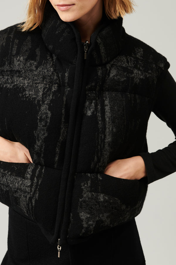 Transit Par Such Gilet corto in maglia di lana e viscosa jaquard imbottito | 1013.CFDTR – Transit Shopping Online