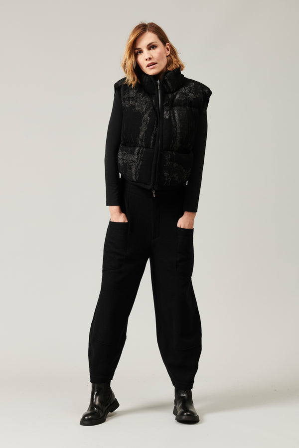 Transit Par Such Gilet corto in maglia di lana e viscosa jaquard imbottito | 1013.CFDTR – Transit Shopping Online