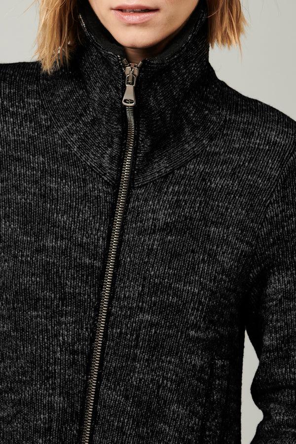 Transit Par Such Cappotto lungo di maglia in misto lana con ampio collo esterno in fant – Transit Prezzo Ridotto