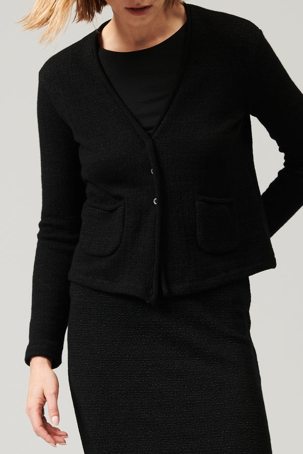 Transit Par Such Giacca in maglia di misto lana jacquard microfantasia | 1013.CFDTRY742 – Transit In Vendita