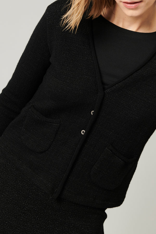 Transit Par Such Giacca in maglia di misto lana jacquard microfantasia | 1013.CFDTRY742 – Transit In Vendita