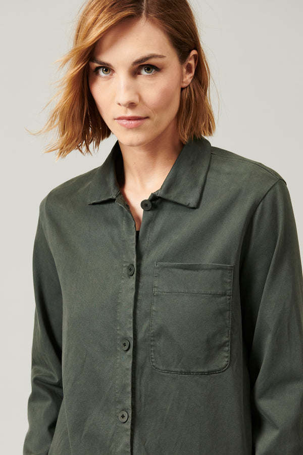 Transit Par Such Giacca/camicia in raso di cotone stretch | 1013.CFDTRYR277.24 – Transit I Più Venduti