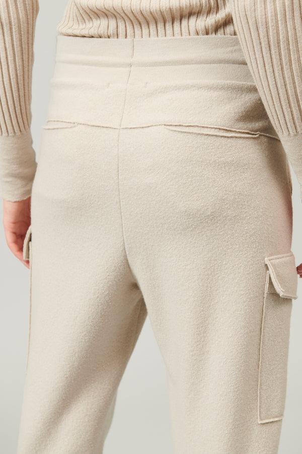 Transit Par Such Pantaloni cargo in panno di lana con cintura a coste di lana elastici – Transit Qualità