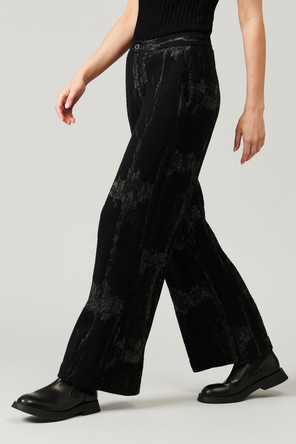 Transit Par Such Pantalone palazzo in maglia di lana e viscosa jaquard | 1013.CFDTRY641 – Transit Consegna Veloce