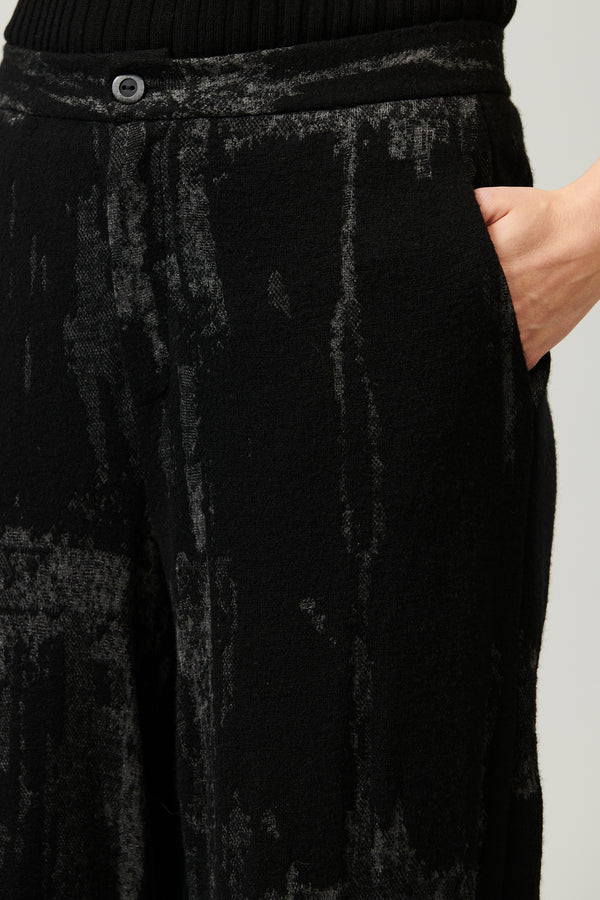 Transit Par Such Pantalone palazzo in maglia di lana e viscosa jaquard | 1013.CFDTRY641 – Transit Consegna Veloce