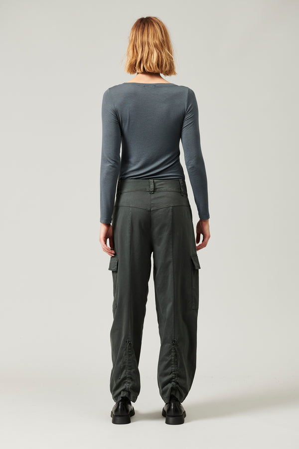 Transit Par Such Pantalone cargo in raso di cotone stretch | 1013.CFDTRYR276.24 – Transit Affare Del Giorno
