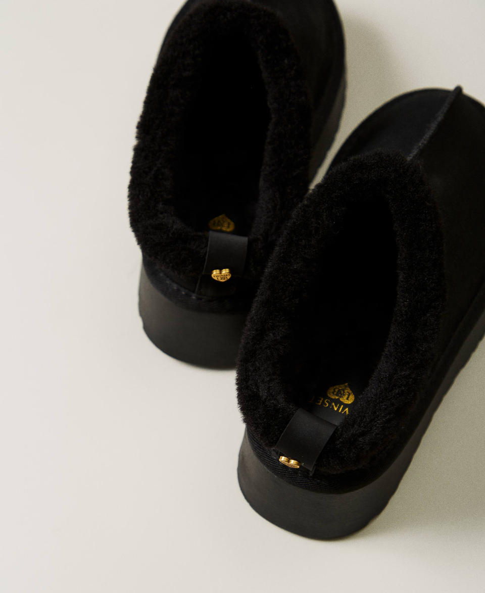 Twin Set Scarpe sabot con faux fur Moda