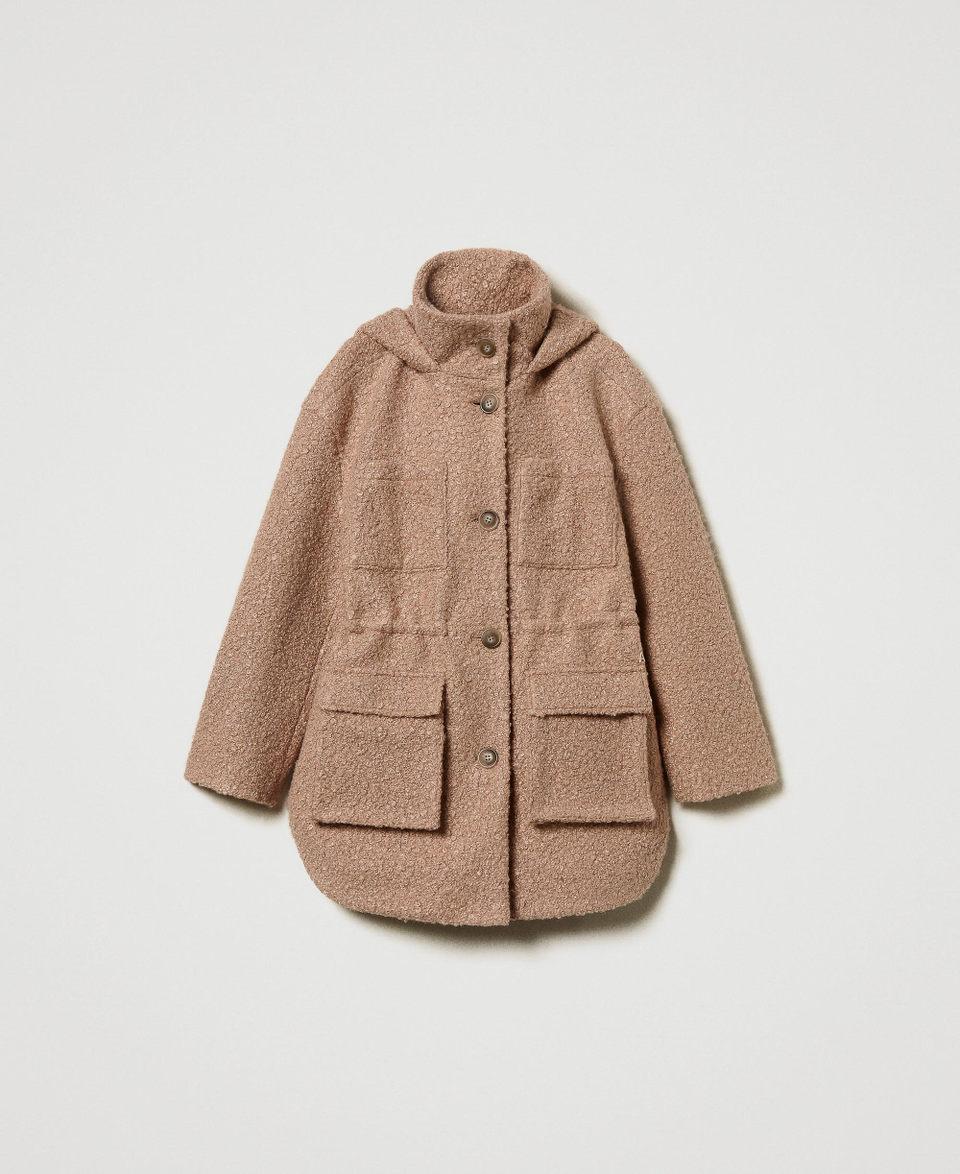Twin Set Cappotto parka in panno arricciato Promozione Limitata