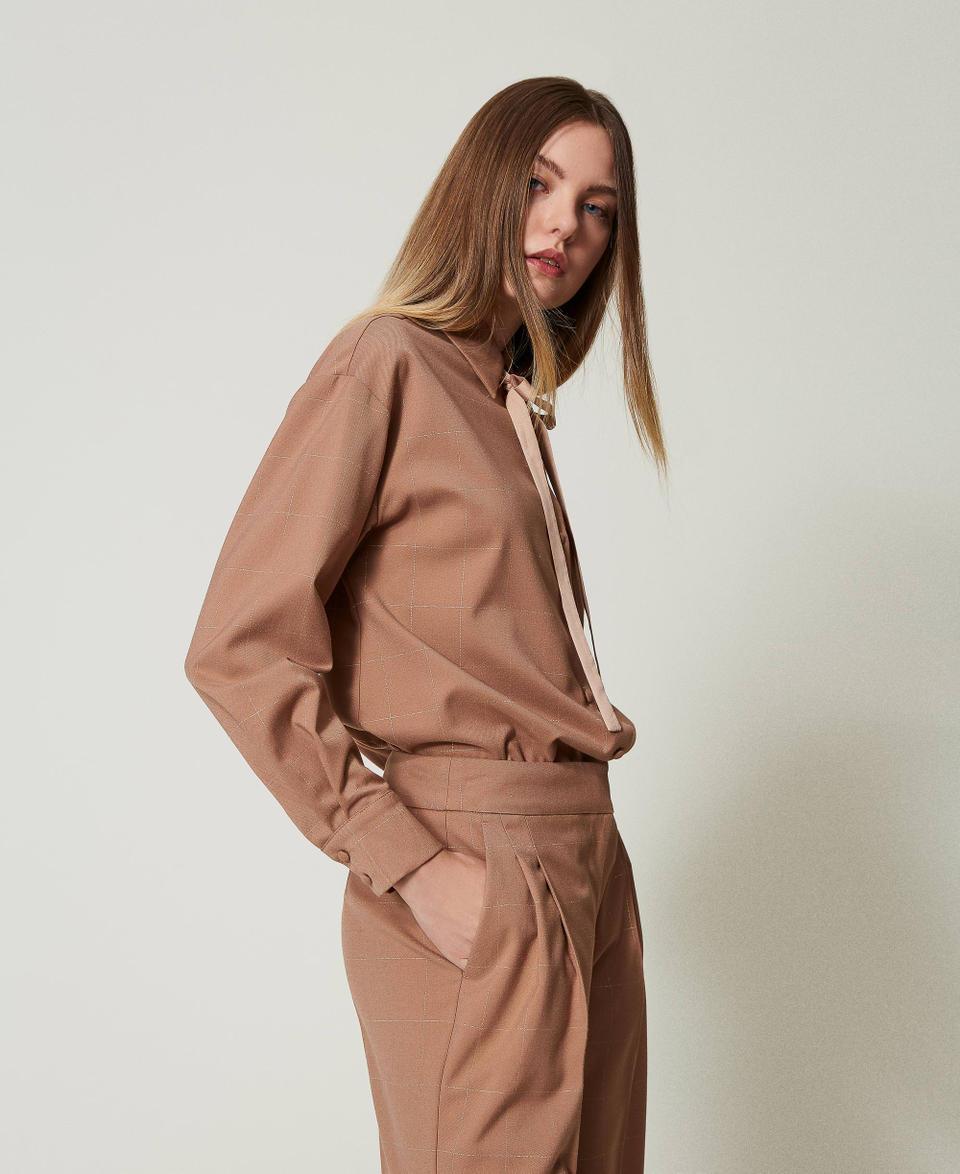 Twin Set Camicia check con lurex Affare Del Giorno