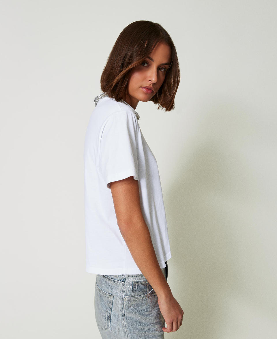 Twin Set T-shirt con ricamo a mano Offerta