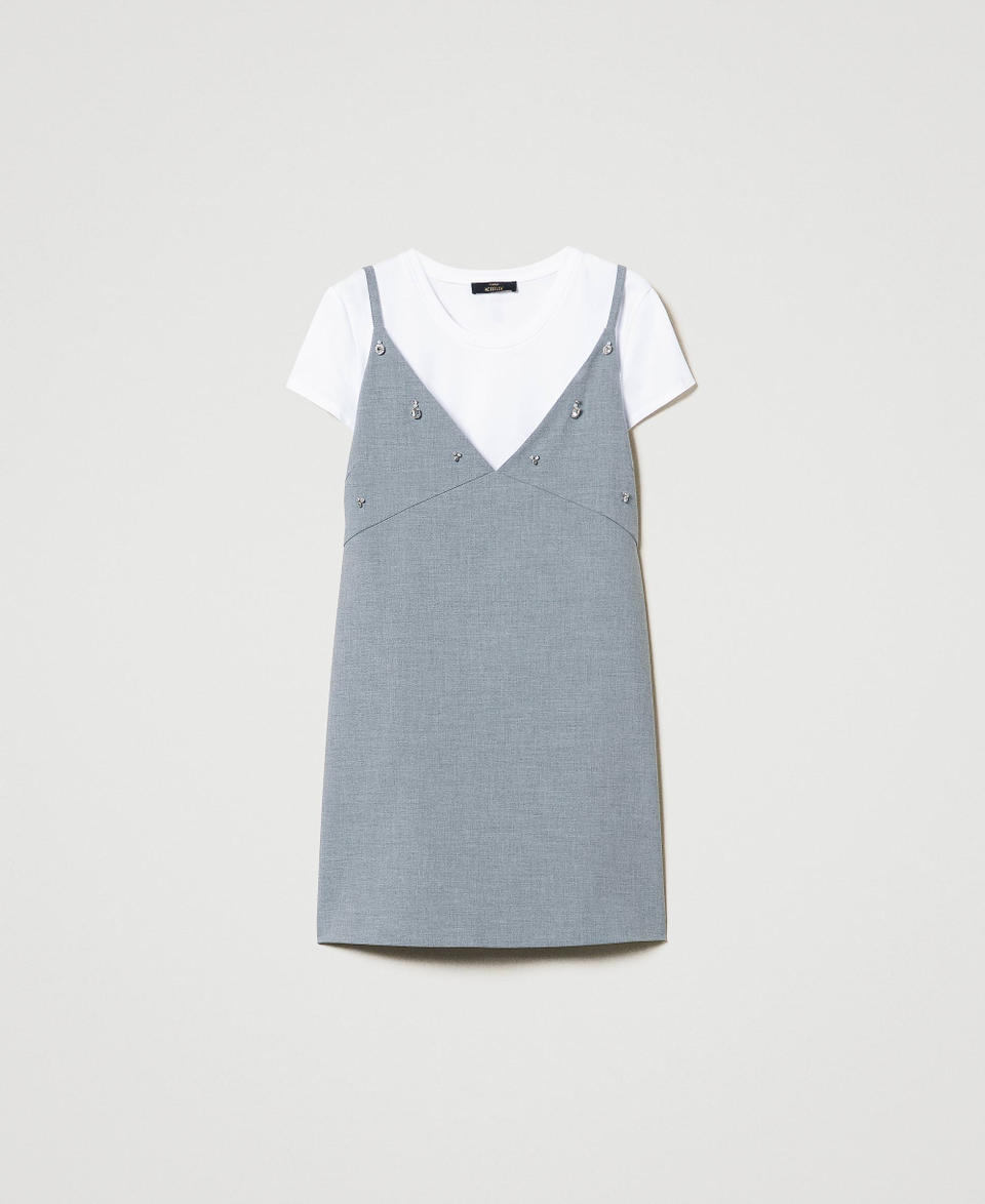Twin Set Abito corto con ricami e T-shirt Online