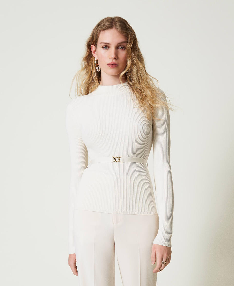 Twin Set Maglia lupetto con cintura