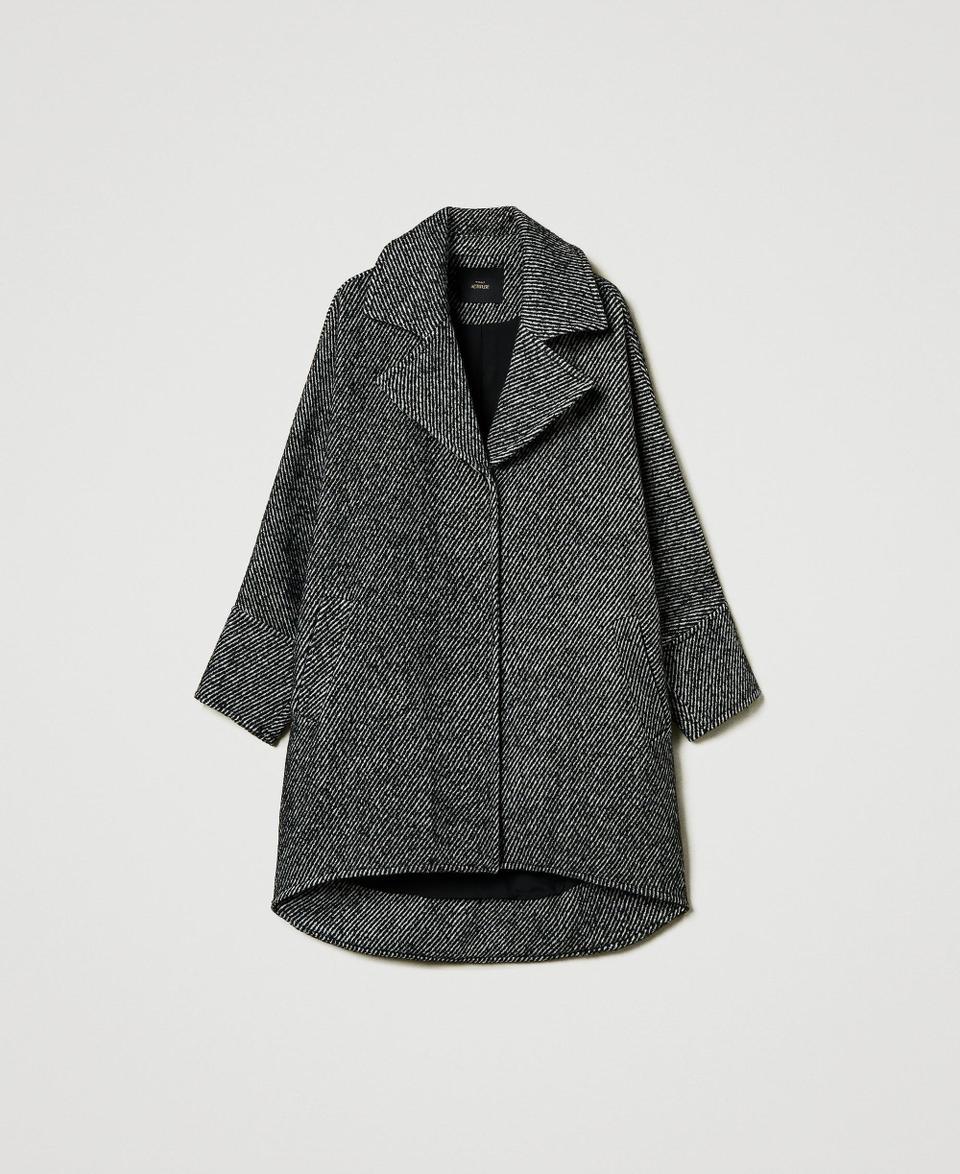 Twin Set Cappotto corto in panno bicolor Vendita Calda