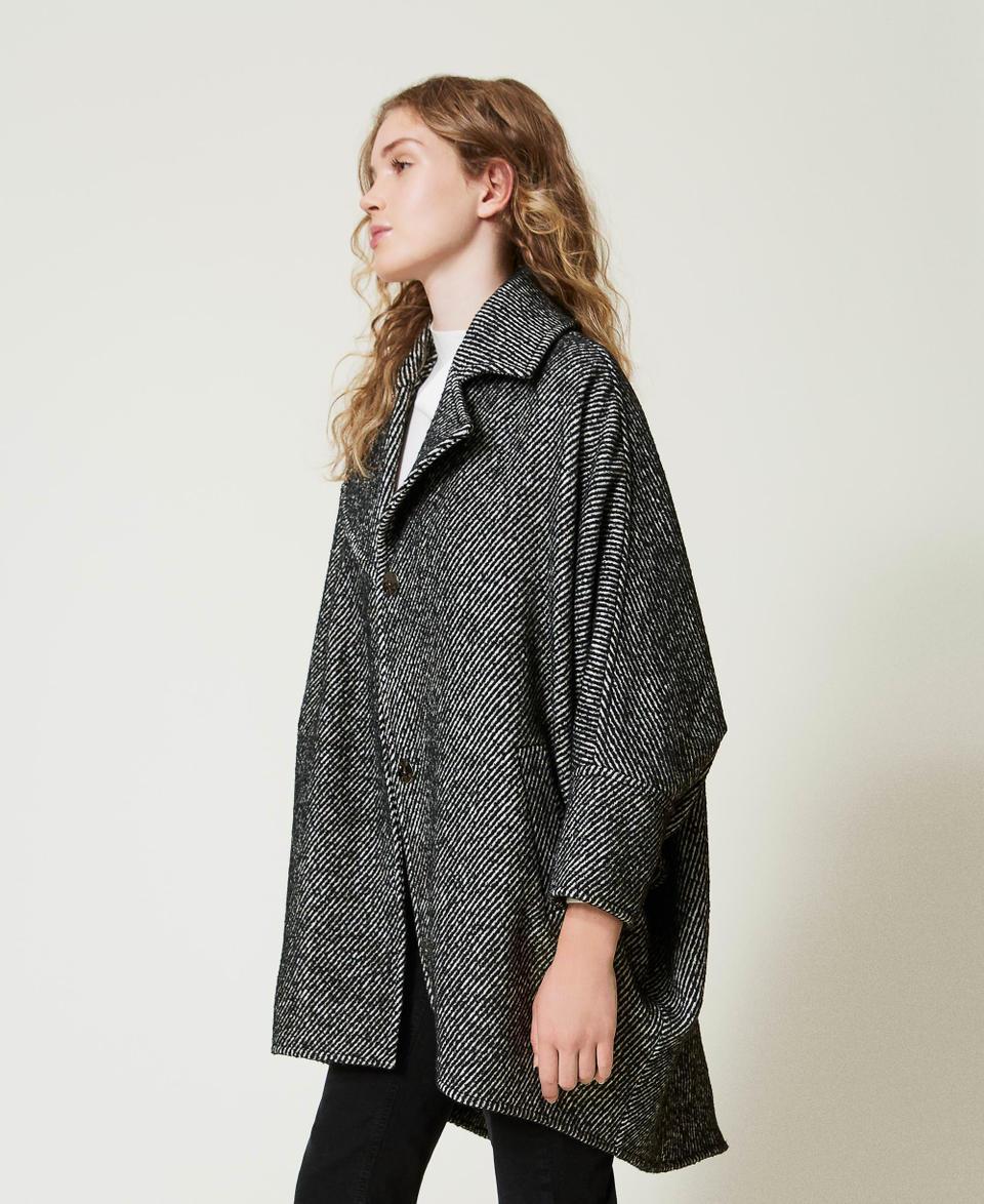 Twin Set Cappotto corto in panno bicolor Vendita Calda