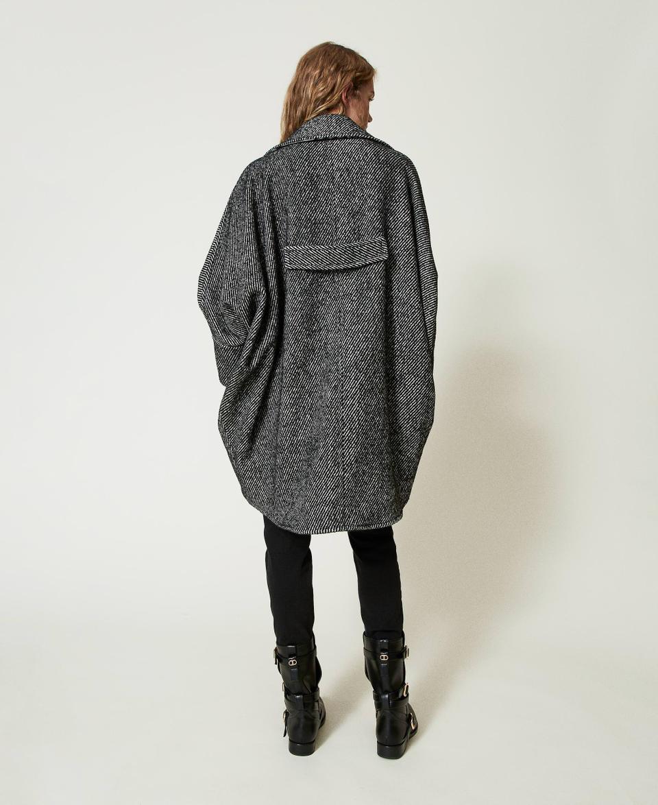 Twin Set Cappotto corto in panno bicolor Vendita Calda