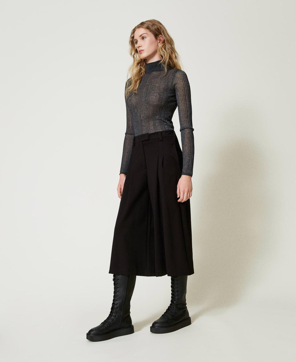 Twin Set Pantaloni cropped a vita alta Vendita Economica