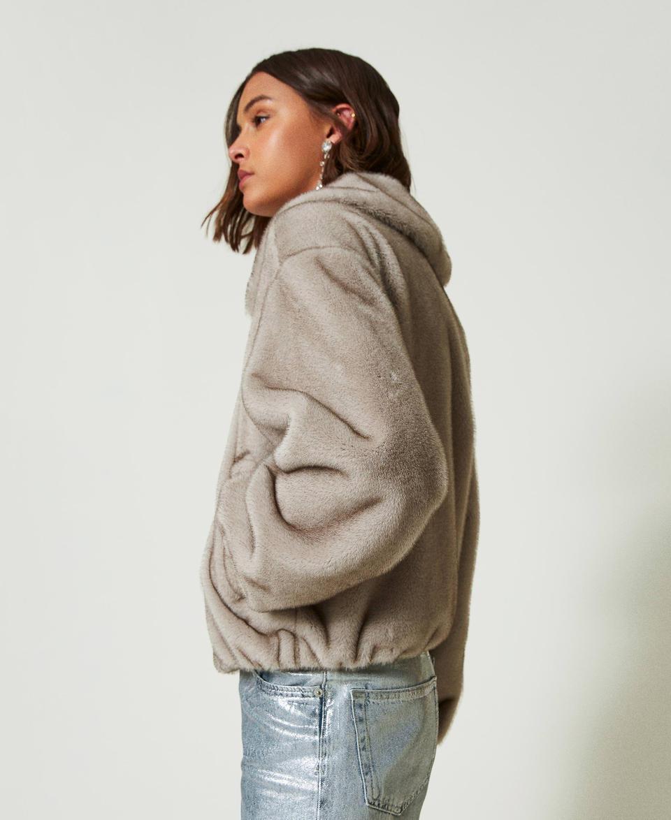 Twin Set Giacca corta in faux fur Saldi Di Fabbrica