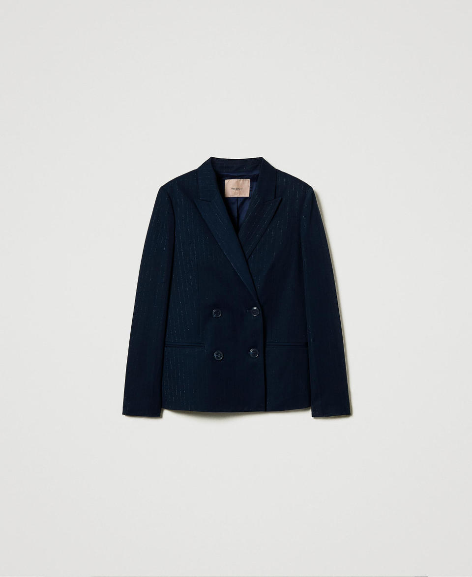 Twin Set Giacca blazer gessata lurex Vendite Flash
