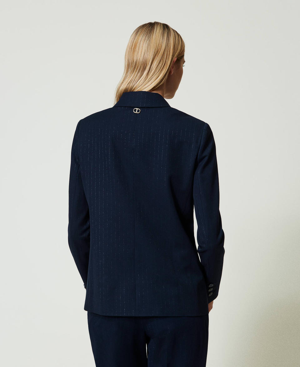 Twin Set Giacca blazer gessata lurex Vendite Flash