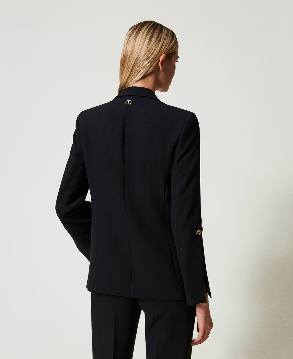 Twin Set Giacca blazer in crêpe cady con gemelli Negozio