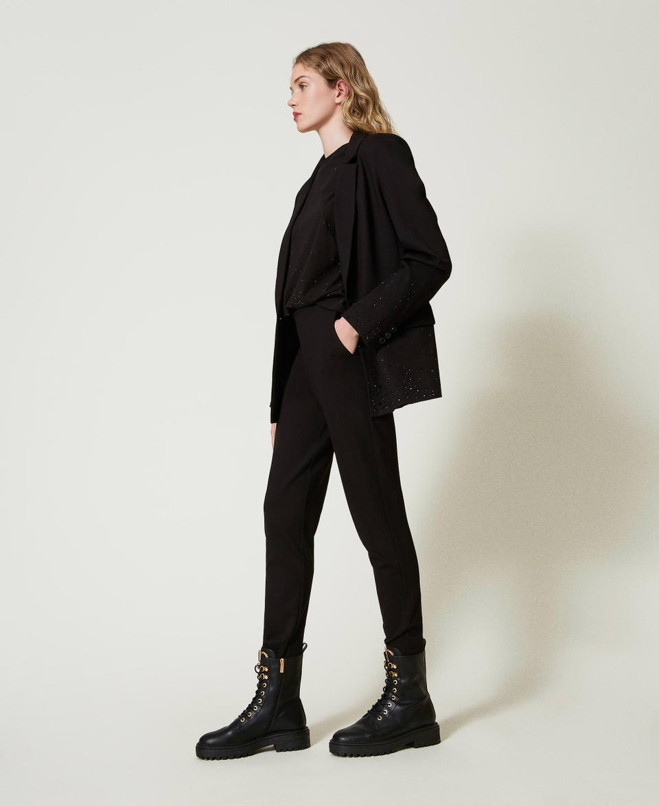 Twin Set Pantaloni a sigaretta con elastico In Saldo