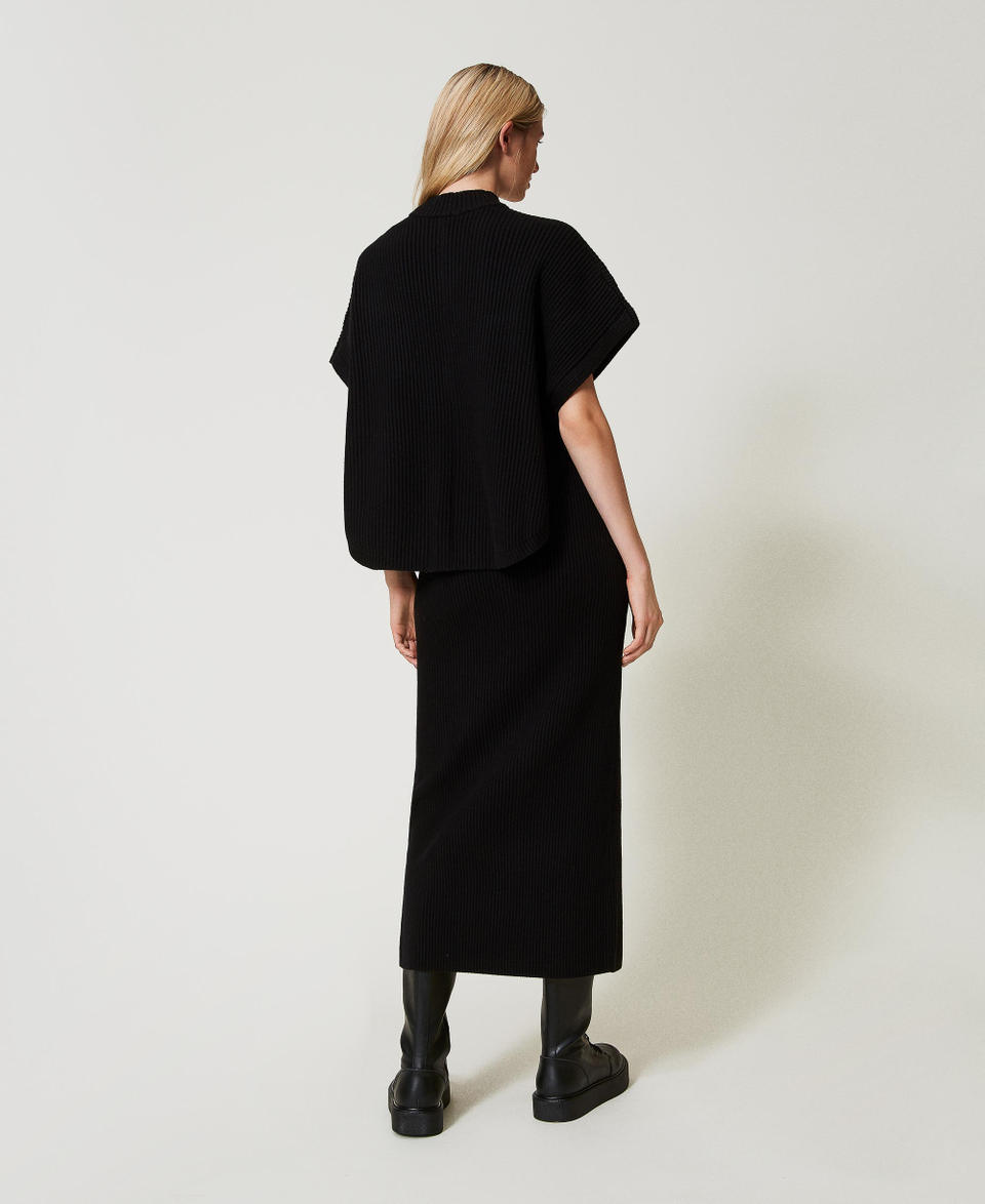 Twin Set Gonna longuette in maglia a costine Nuova