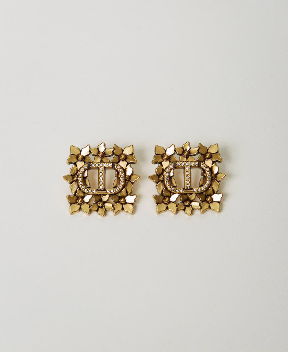 Twin Set Orecchini Oval T con motivo floreale Qualità
