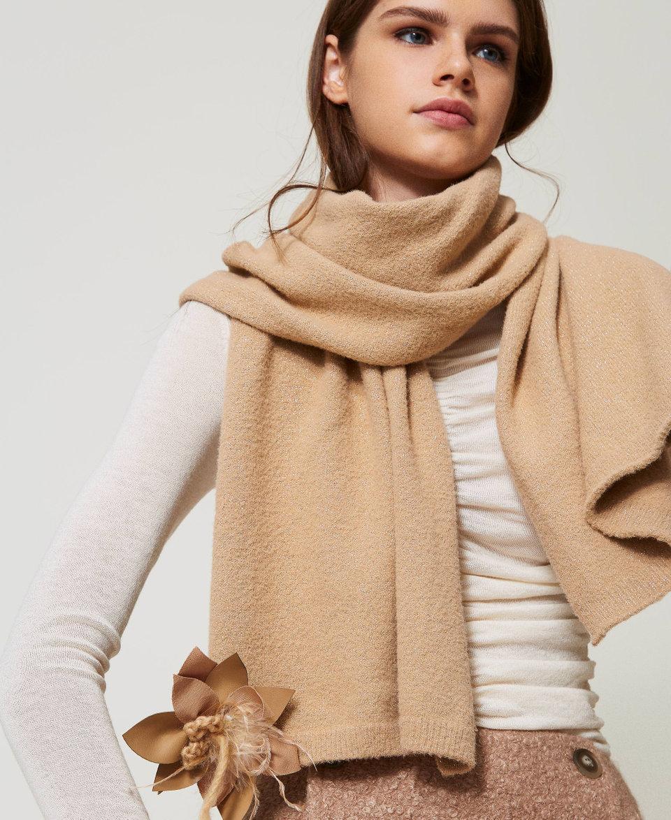 Twin Set Sciarpa in maglia con spilla a fiore Negozi Online