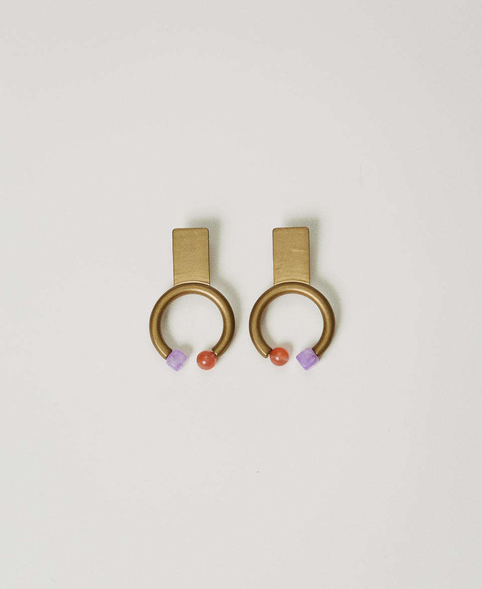 Twin Set Orecchino con cerchio e pietre Sconto