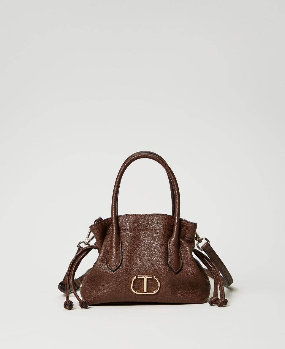 Twin Set Borsa a tracolla con Oval T e coulisse Negozio