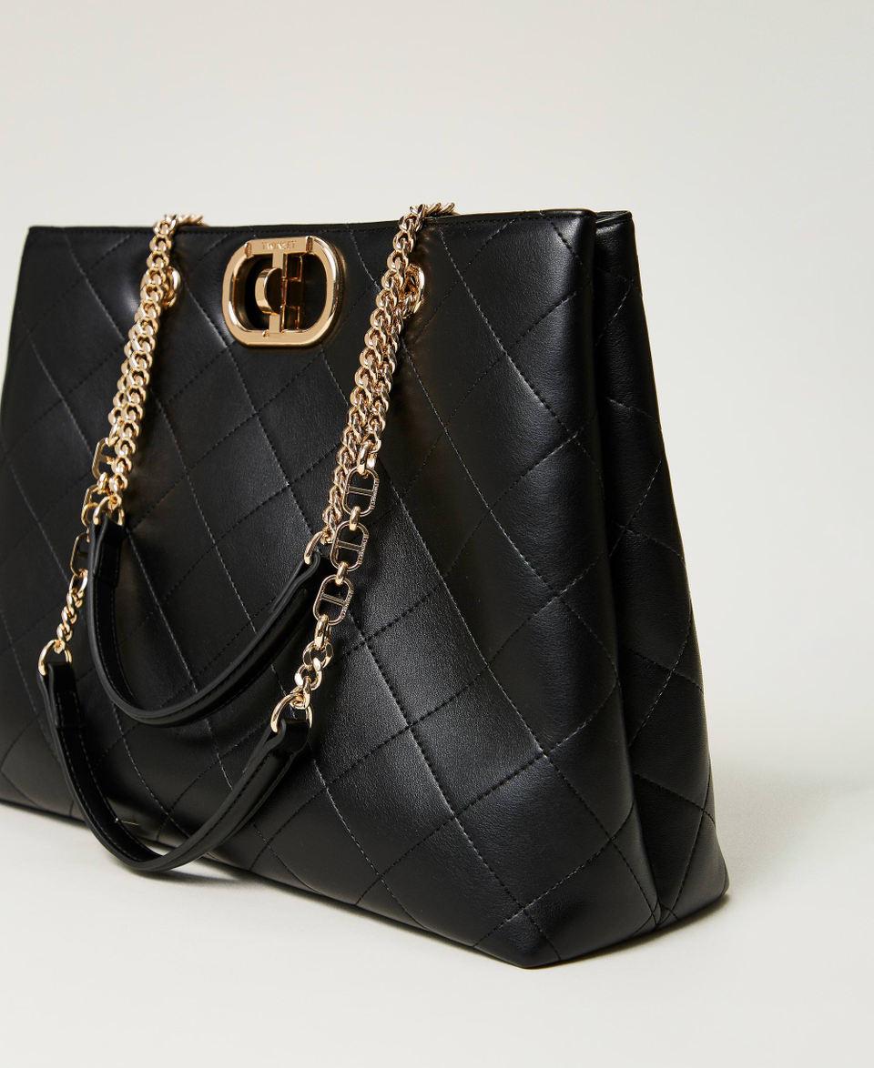 Twin Set Borsa shopper con chiusura Oval T Moda