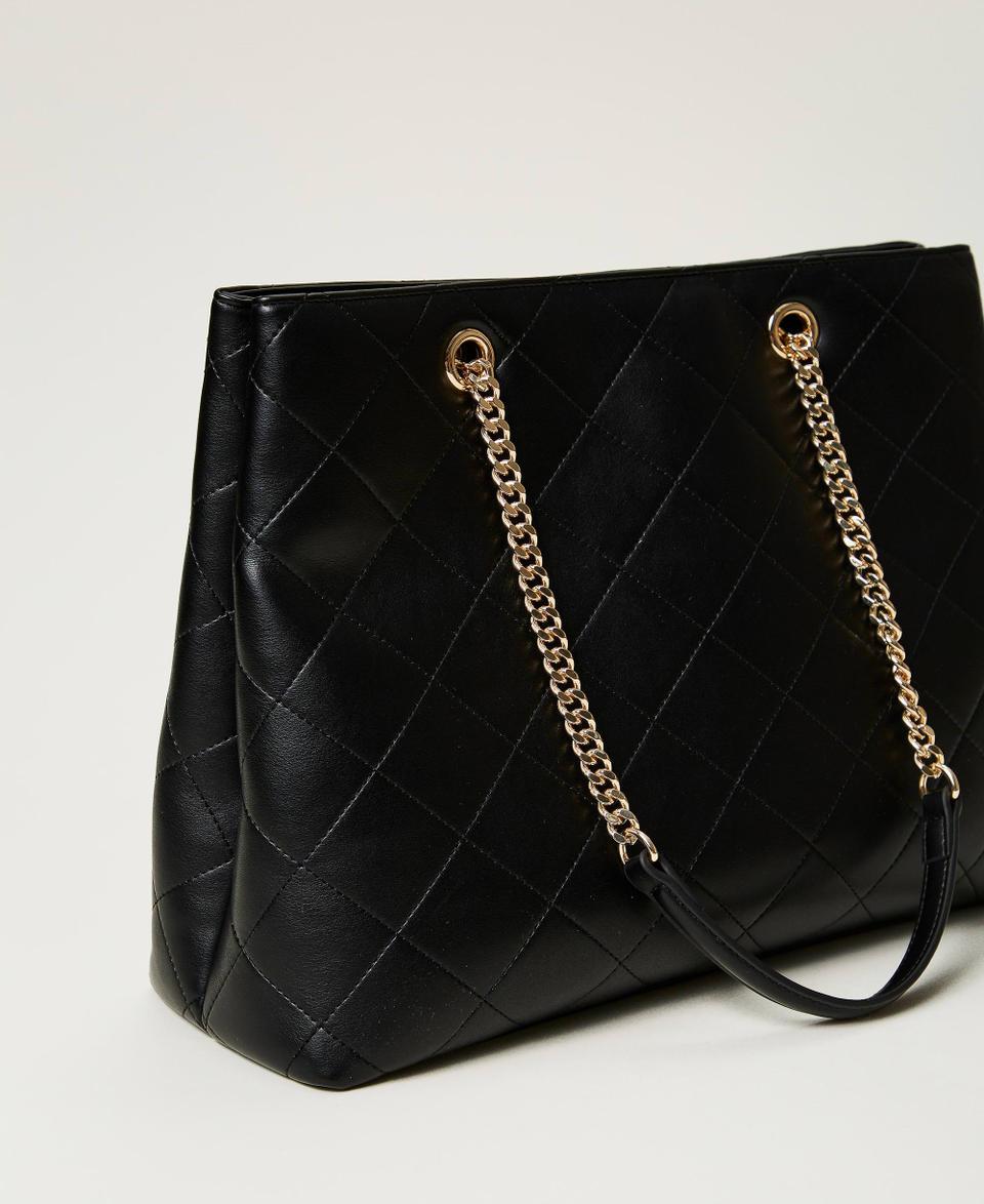 Twin Set Borsa shopper con chiusura Oval T Moda