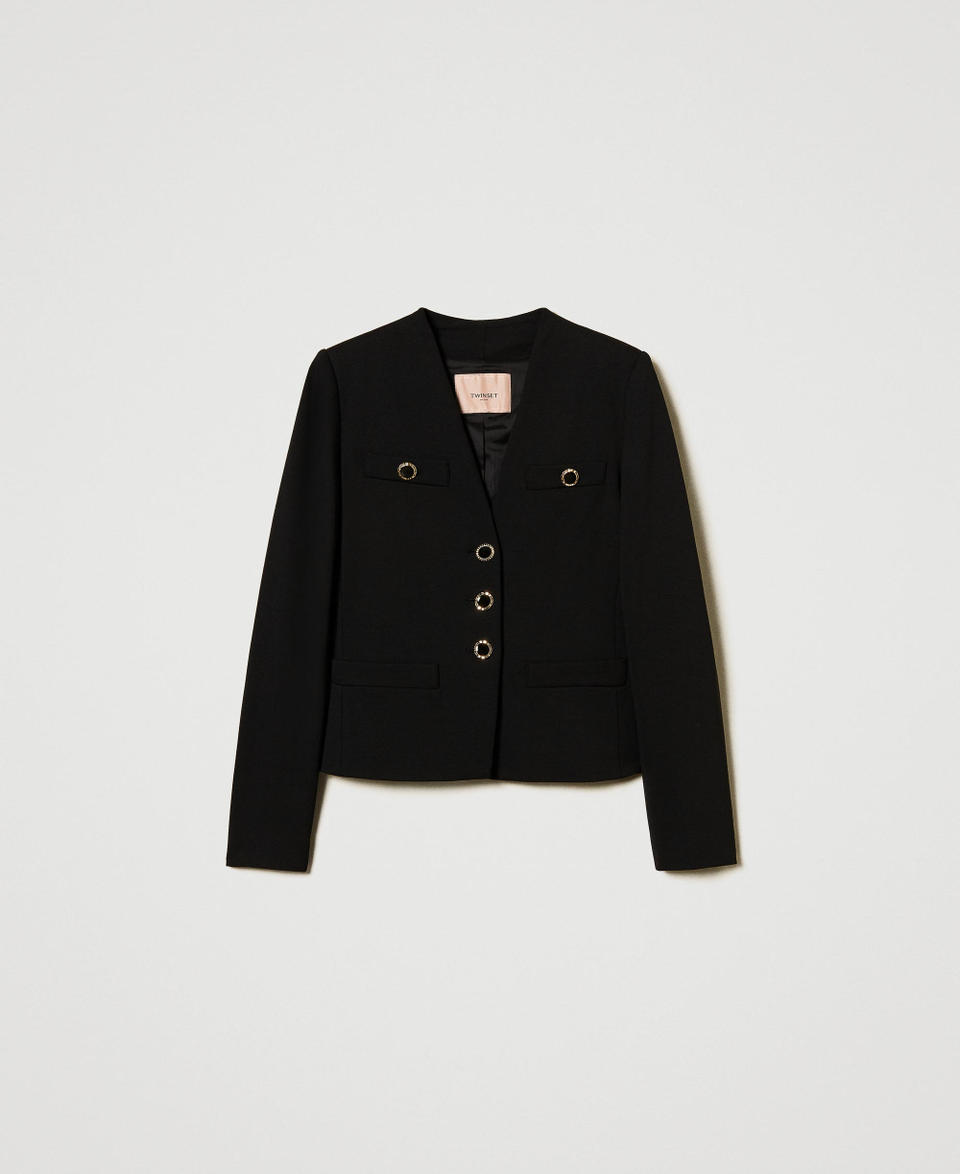 Twin Set Giacca blazer con bottoni gioiello In Linea