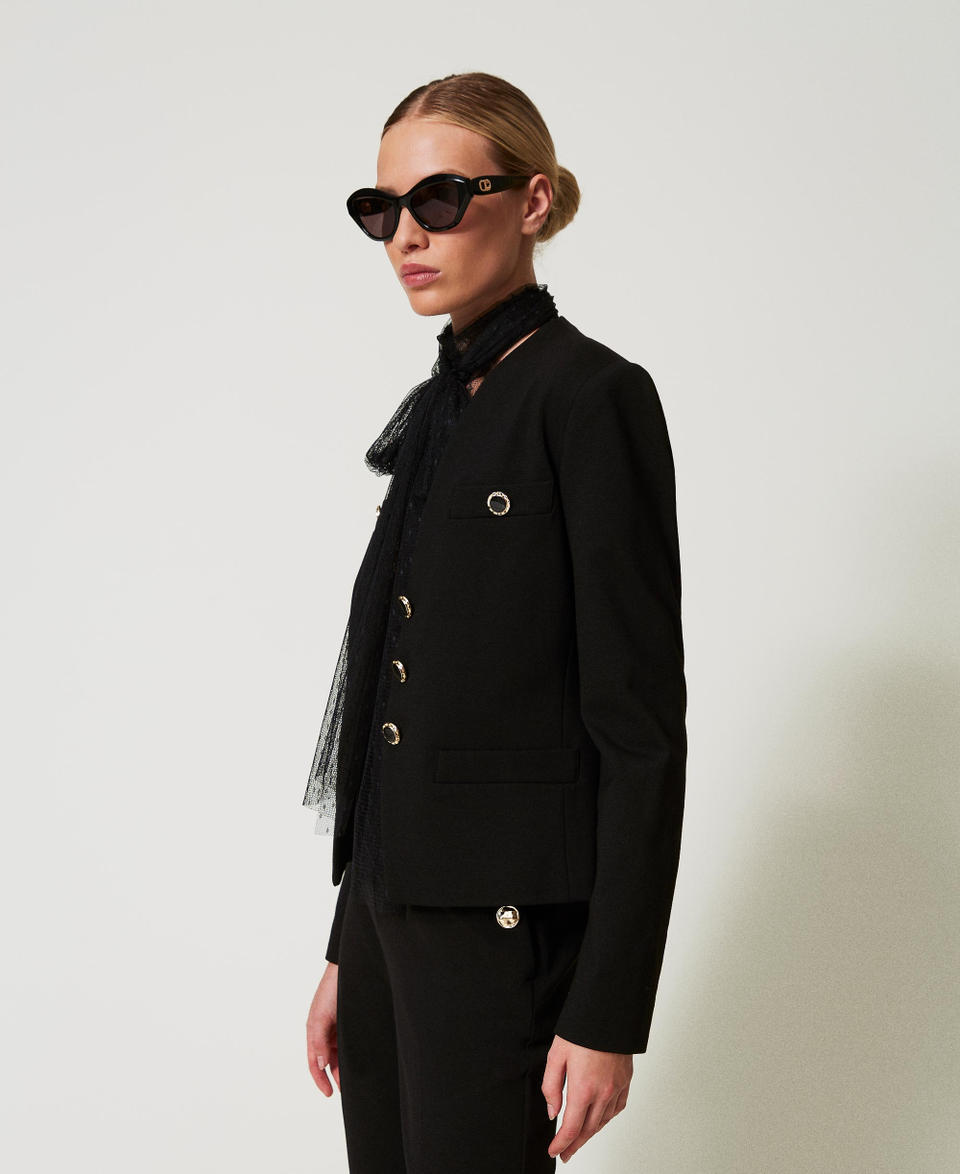 Twin Set Giacca blazer con bottoni gioiello In Linea
