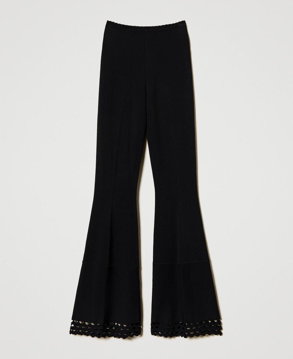 Twin Set Pantaloni flare con motivo geometrico Spedizione Gratuita