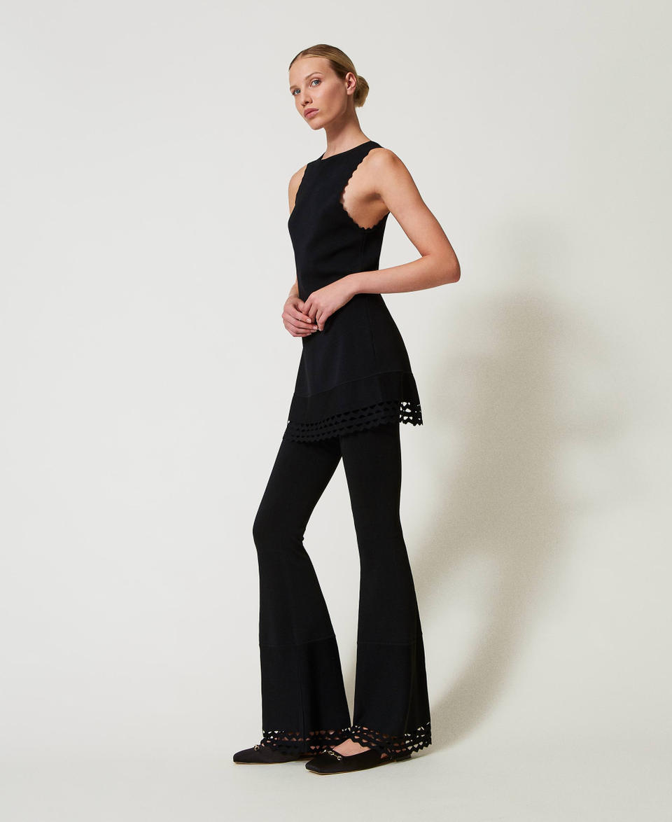 Twin Set Pantaloni flare con motivo geometrico Spedizione Gratuita