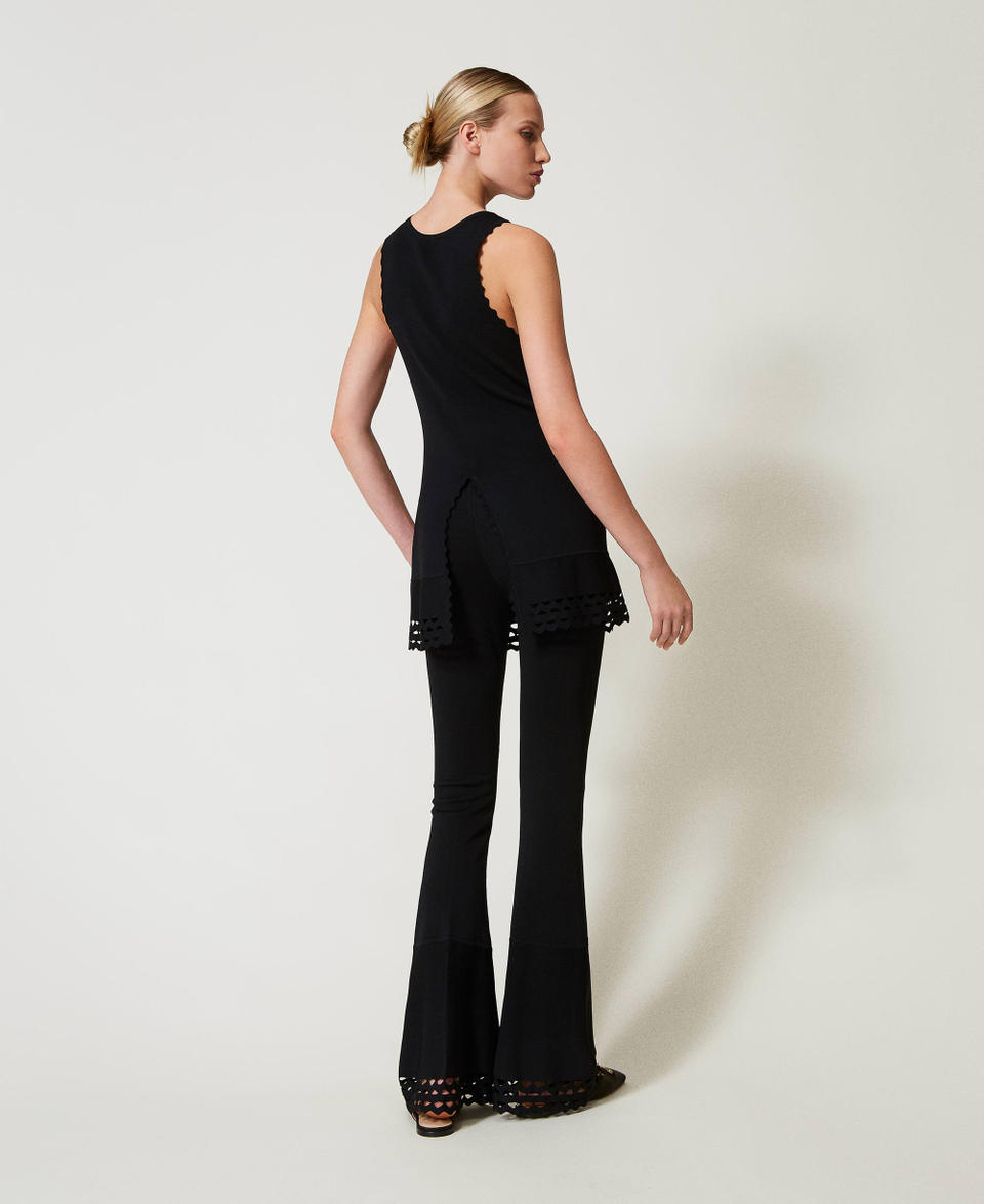 Twin Set Pantaloni flare con motivo geometrico Spedizione Gratuita