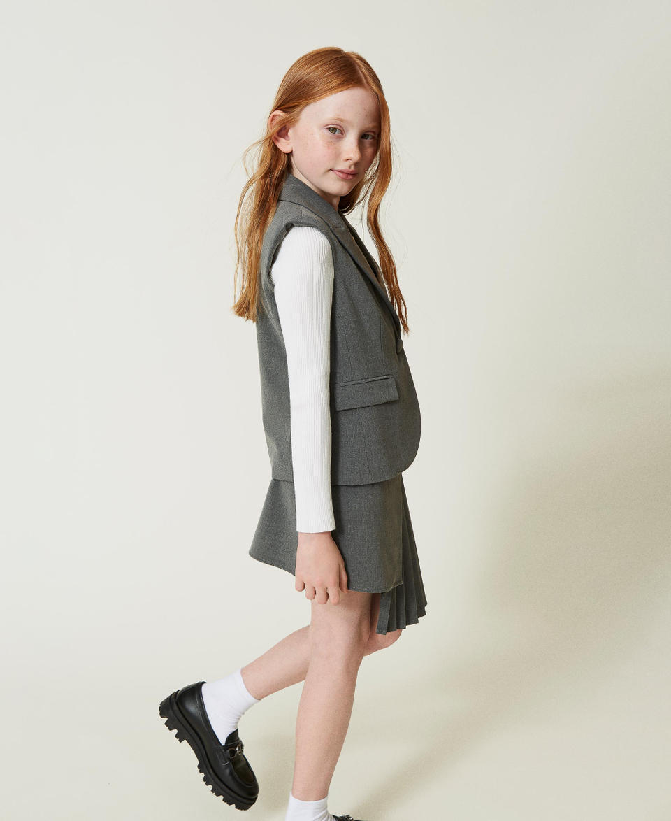 Twin Set Gilet monopetto in flanella Novità