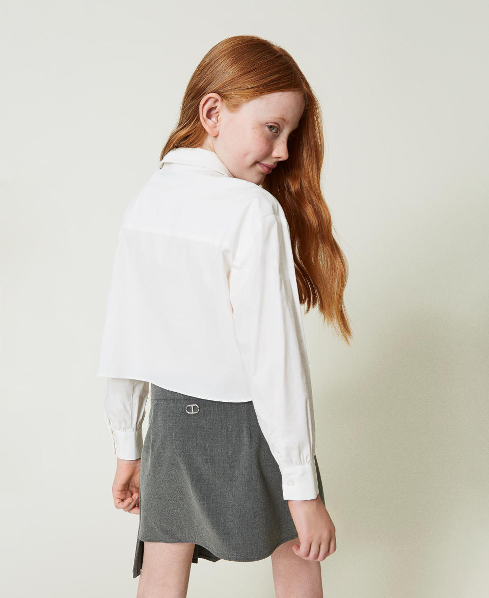 Twin Set Camicia in popeline con cravatta Sconto