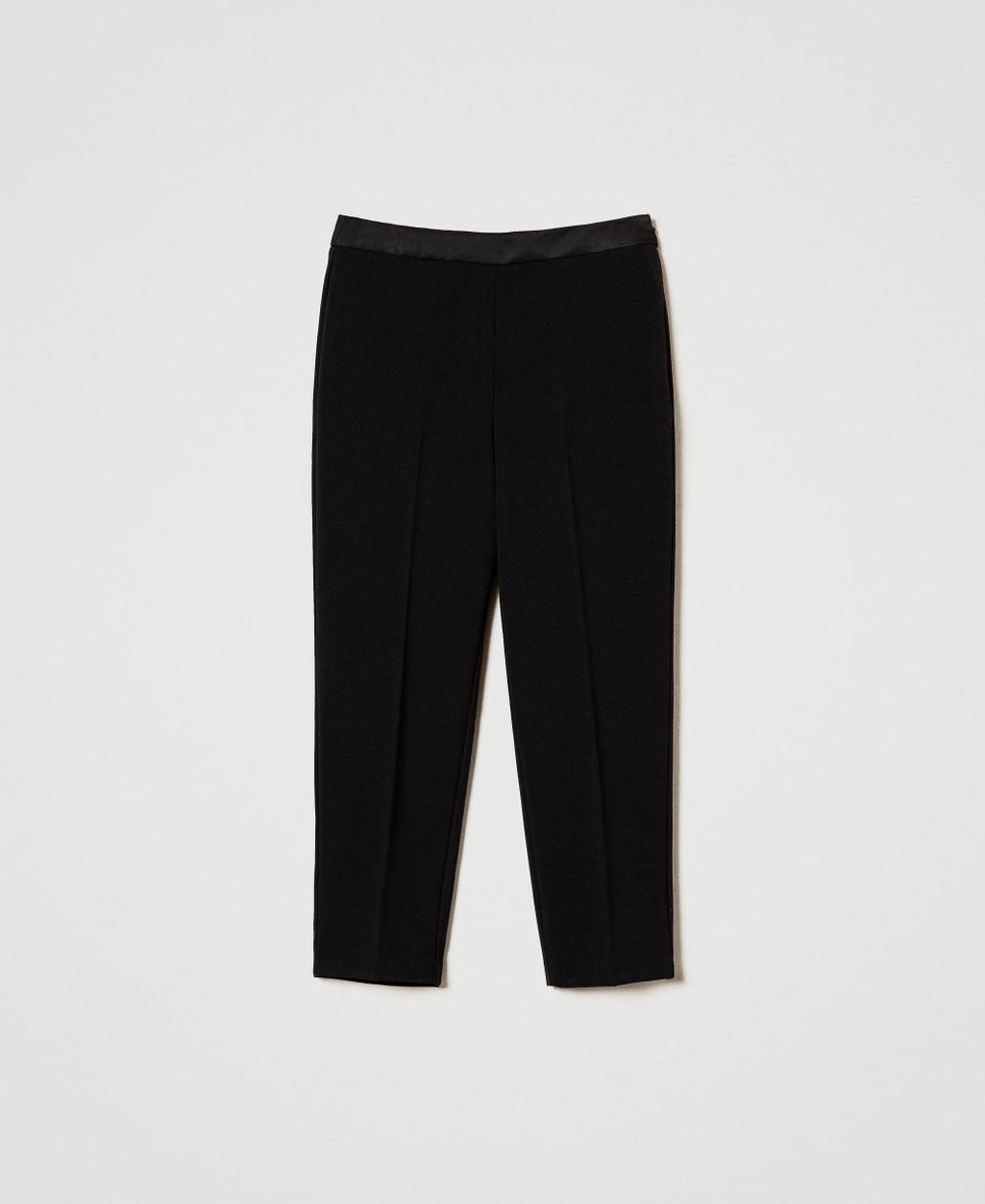 Twin Set Pantaloni a sigaretta in flanella Vendita Calda