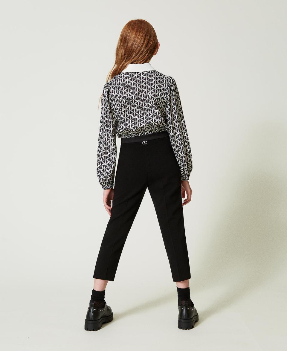 Twin Set Pantaloni a sigaretta in flanella Vendita Calda