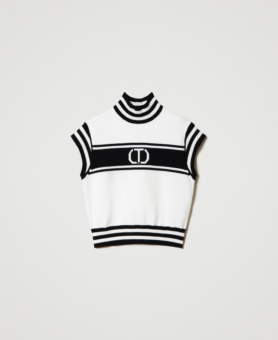 Twin Set Maglia lupetto con Oval T jacquard Super sconto