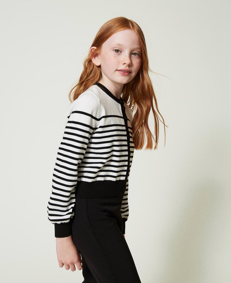 Twin Set Cardigan a righe con logo jacquard I Più Venduti